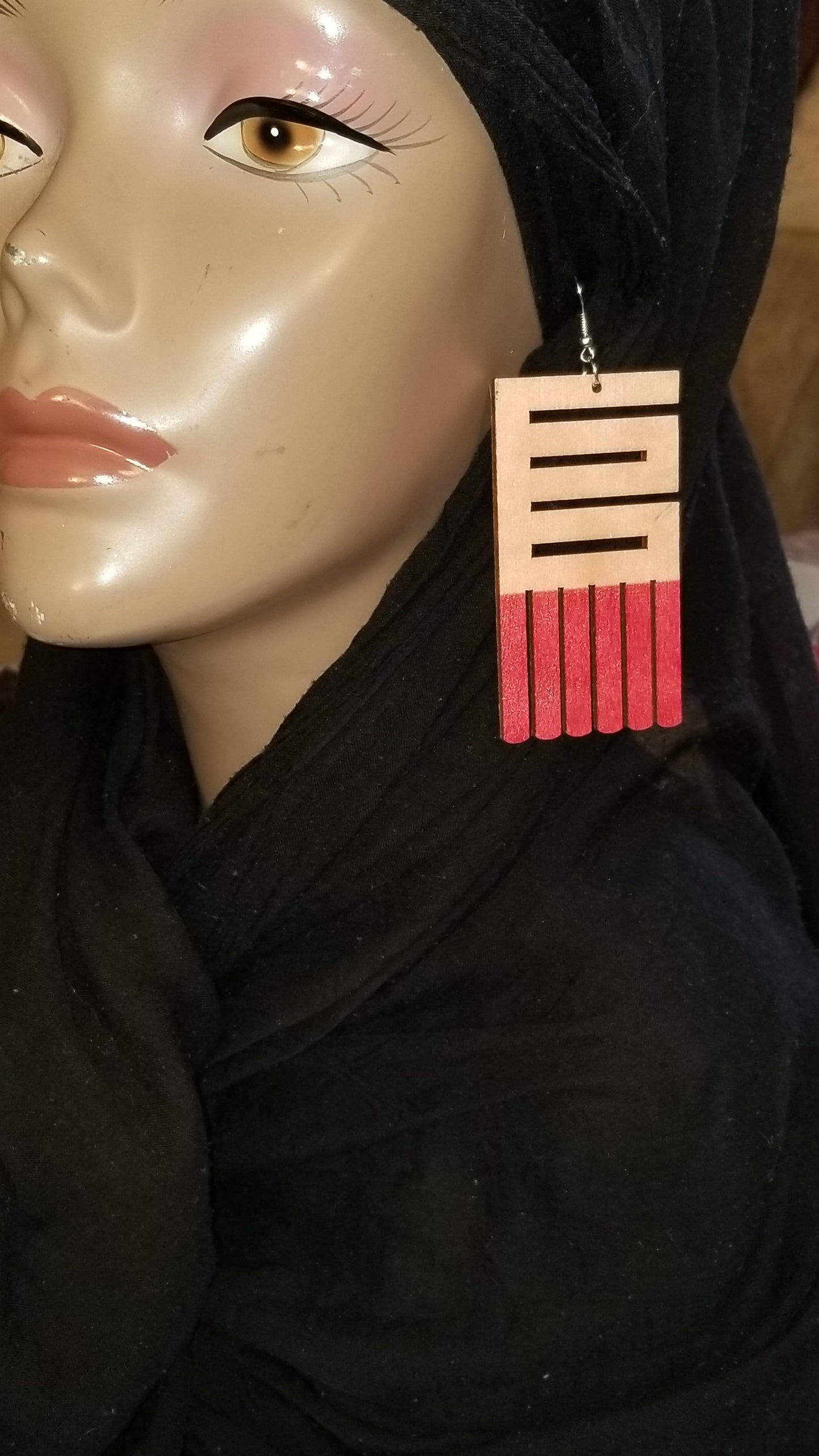 NKYINKYIM Afrocentric Wooden Earrings