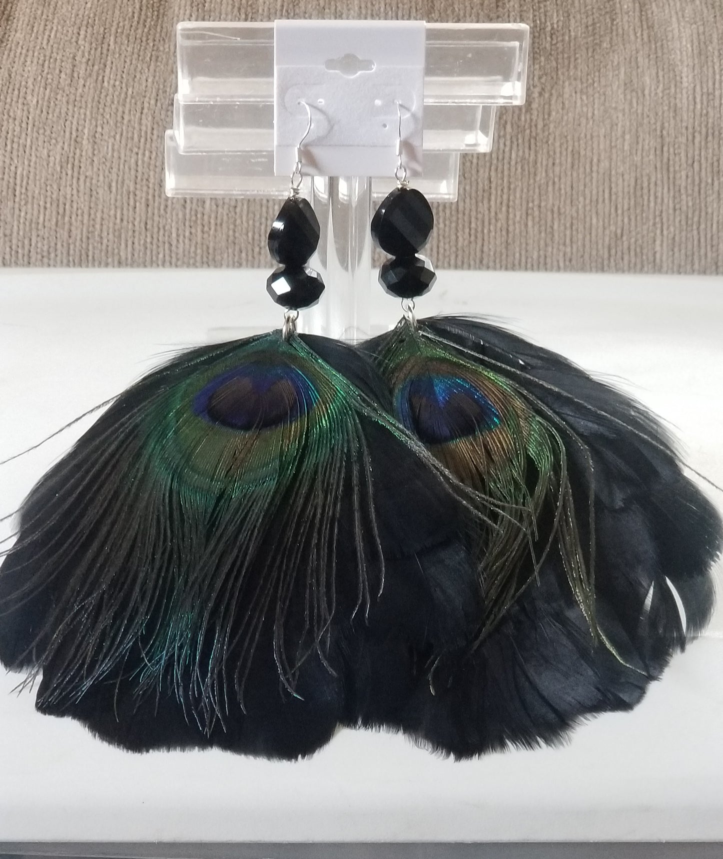 Feather Fan Drop Earrings
