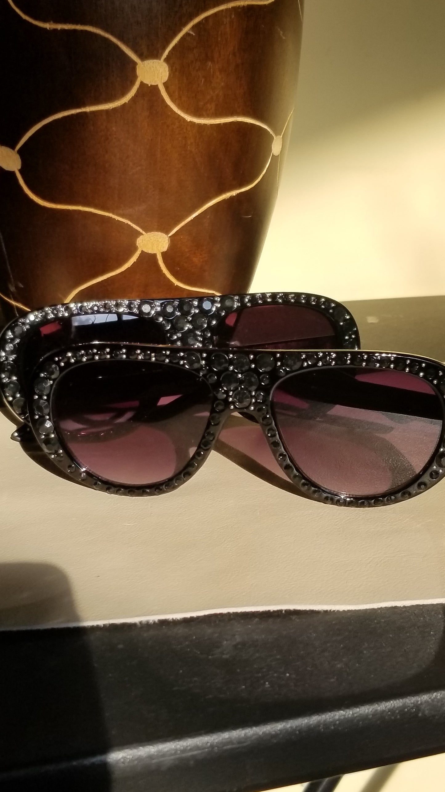 'Jada' Rhinestone Studded Aviators