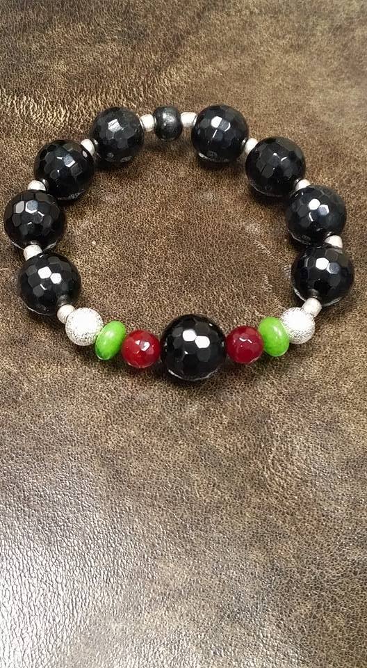 Men's Onyx Agate and Jasper Bracelet - Africa On My Mind