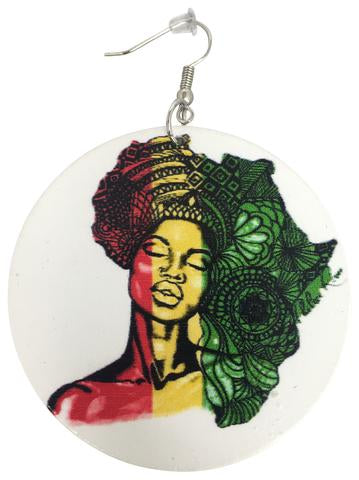 Beautiful Africa Wooden Earrings