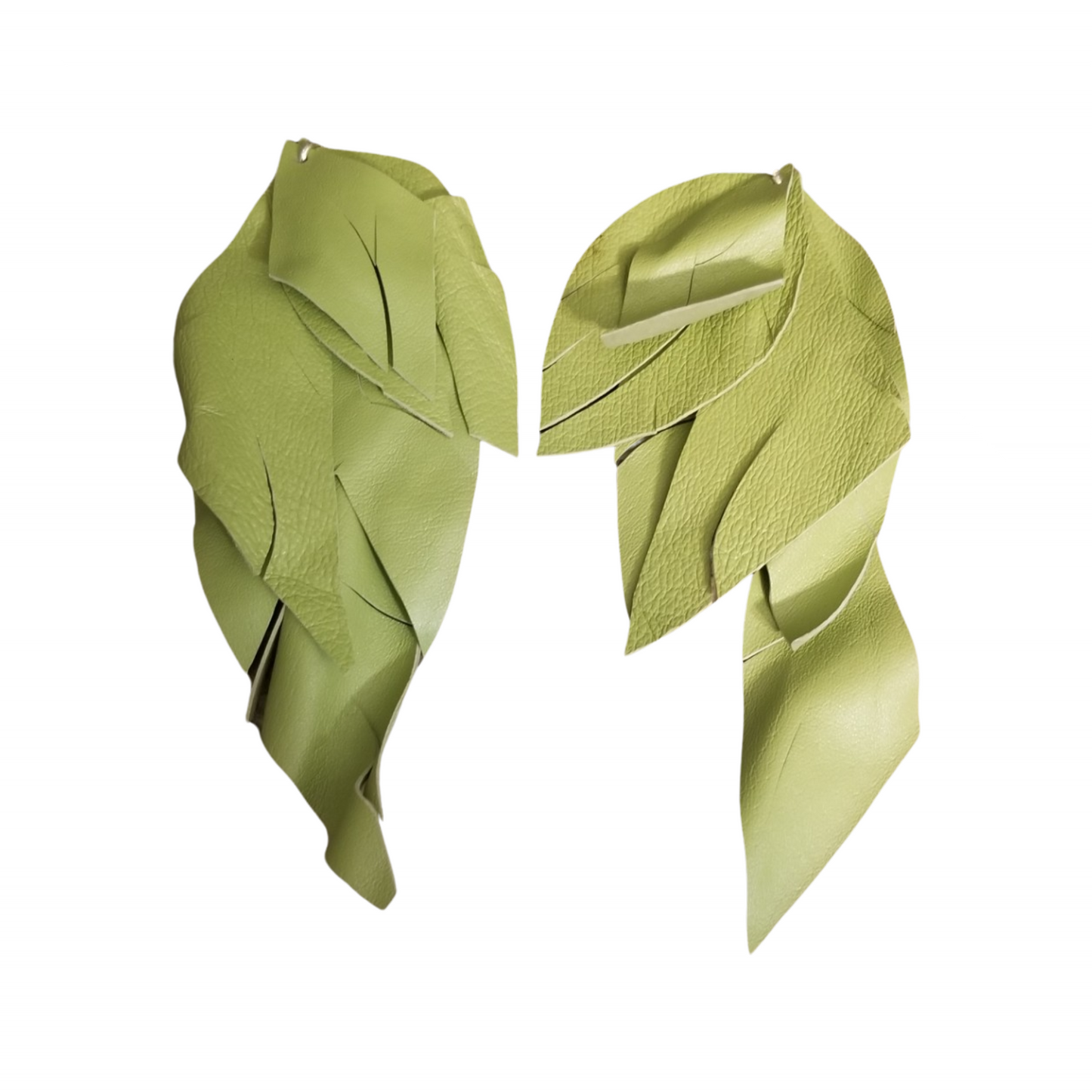 Leather Earrings Neon Green