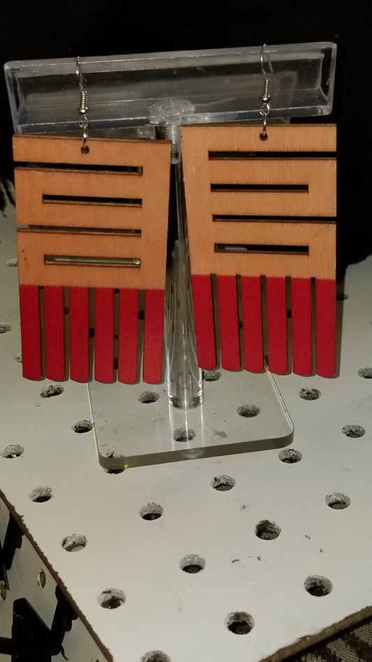 NKYINKYIM Afrocentric Wooden Earrings