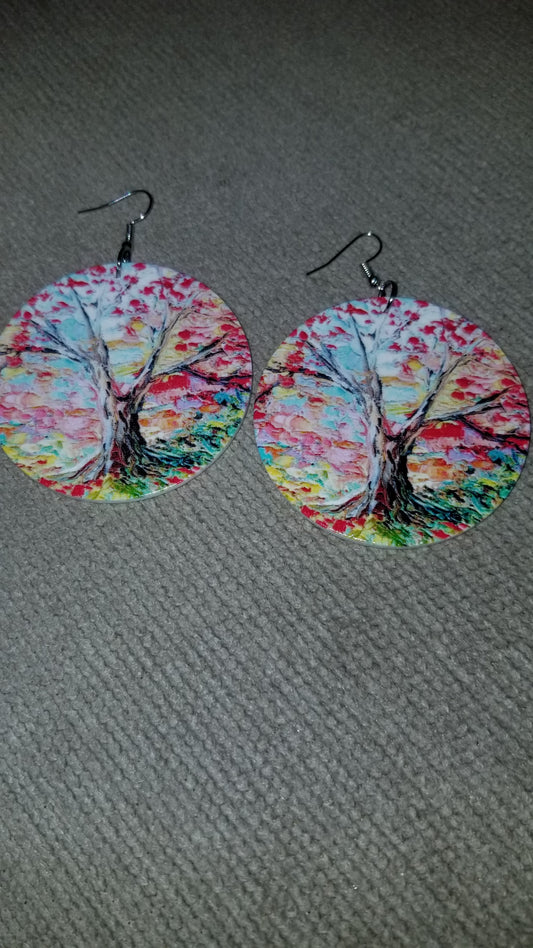 Trees Wooden Earrings